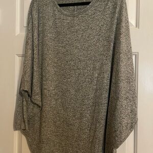 Maurices Gray Marled Long Sleeve Knit Top